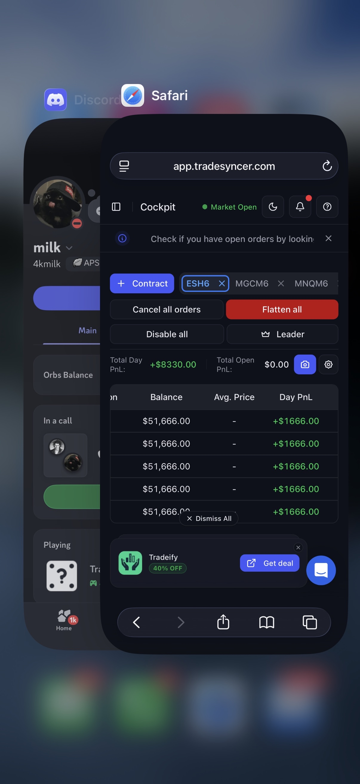 Daily P&L $8,330